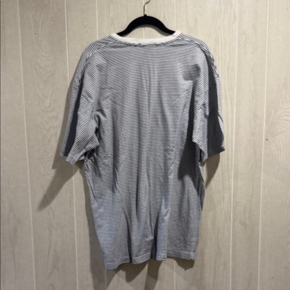 Nautica Men's Black and White Striped Tee, Made in USA, 100% Cotton- L - Picture 4 of 4